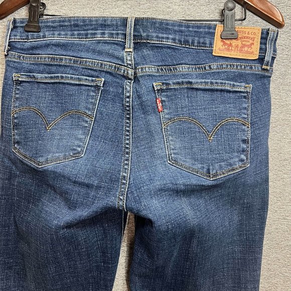 Levi's 711 Skinny Jeans Women 30 (31x29.5 Actual) Blue Mid Rise Medium Wash - Picture 9 of 13